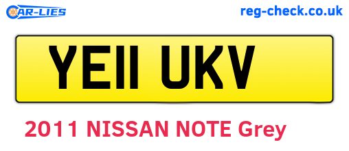 YE11UKV are the vehicle registration plates.