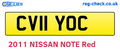 CV11YOC are the vehicle registration plates.