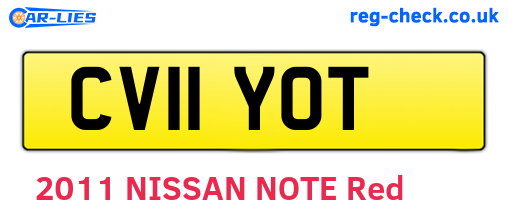 CV11YOT are the vehicle registration plates.