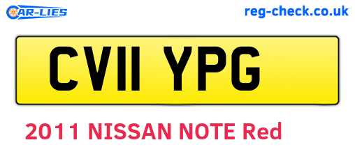 CV11YPG are the vehicle registration plates.