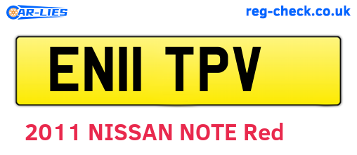 EN11TPV are the vehicle registration plates.
