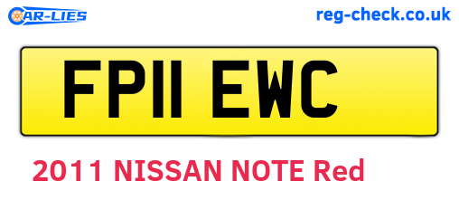 FP11EWC are the vehicle registration plates.