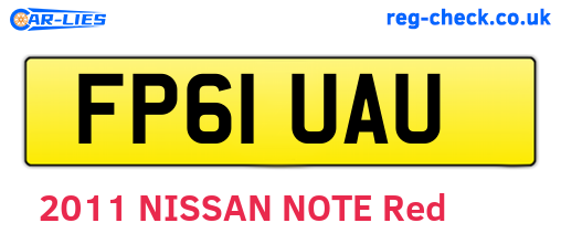 FP61UAU are the vehicle registration plates.
