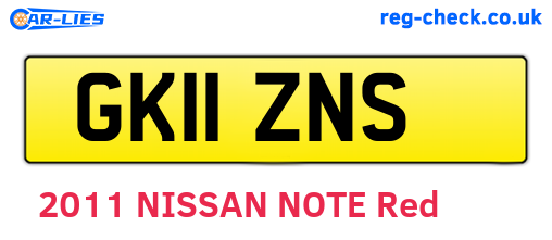 GK11ZNS are the vehicle registration plates.
