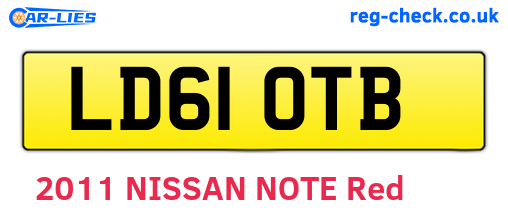 LD61OTB are the vehicle registration plates.