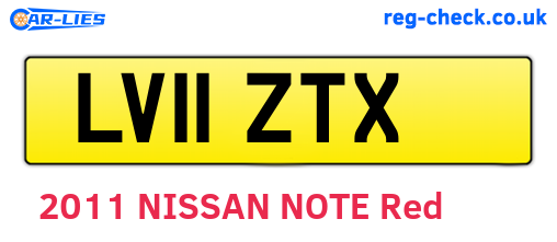 LV11ZTX are the vehicle registration plates.