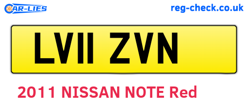 LV11ZVN are the vehicle registration plates.