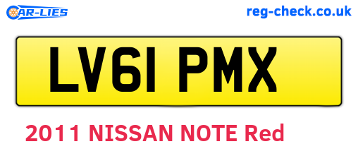 LV61PMX are the vehicle registration plates.