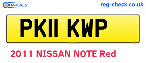 PK11KWP are the vehicle registration plates.