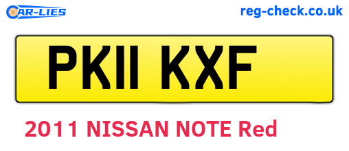 PK11KXF are the vehicle registration plates.