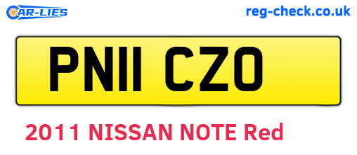 PN11CZO are the vehicle registration plates.