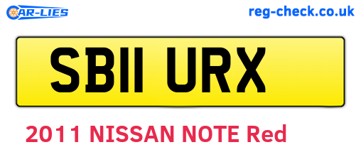 SB11URX are the vehicle registration plates.