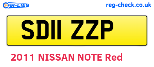 SD11ZZP are the vehicle registration plates.