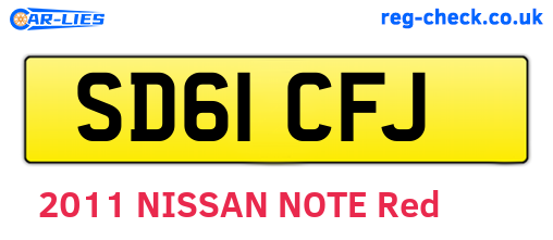 SD61CFJ are the vehicle registration plates.