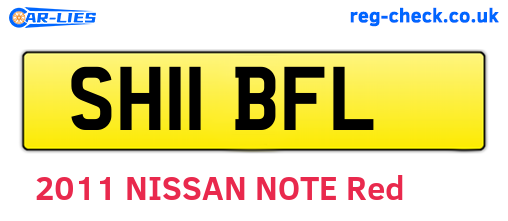 SH11BFL are the vehicle registration plates.