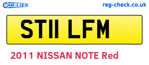 ST11LFM are the vehicle registration plates.