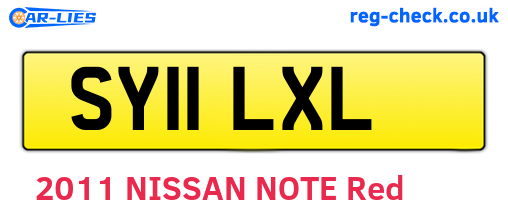 SY11LXL are the vehicle registration plates.