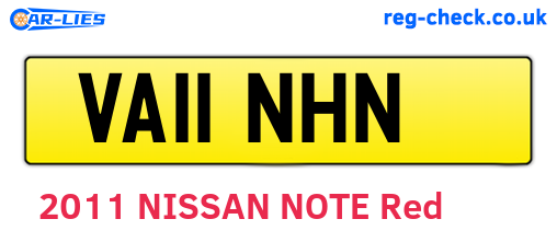 VA11NHN are the vehicle registration plates.