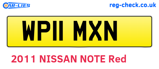 WP11MXN are the vehicle registration plates.
