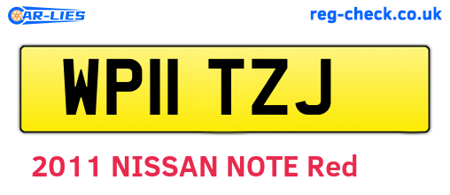 WP11TZJ are the vehicle registration plates.