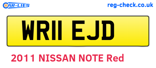 WR11EJD are the vehicle registration plates.