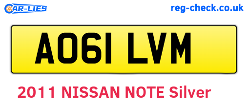 AO61LVM are the vehicle registration plates.