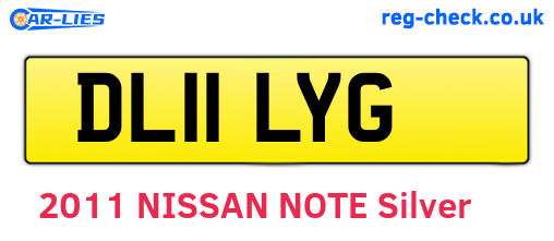 DL11LYG are the vehicle registration plates.