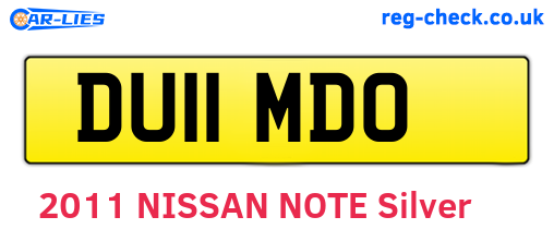 DU11MDO are the vehicle registration plates.