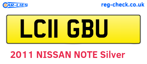LC11GBU are the vehicle registration plates.