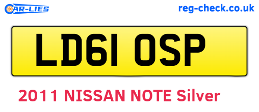 LD61OSP are the vehicle registration plates.