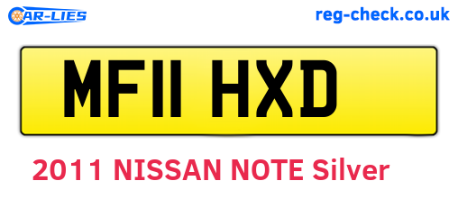 MF11HXD are the vehicle registration plates.