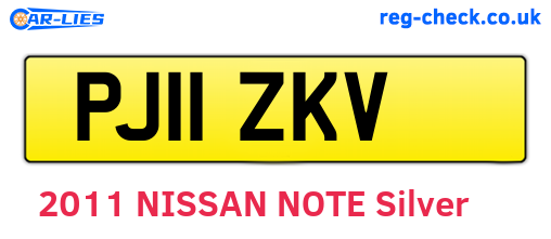 PJ11ZKV are the vehicle registration plates.