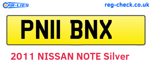 PN11BNX are the vehicle registration plates.