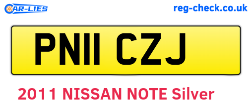 PN11CZJ are the vehicle registration plates.