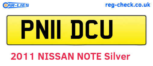 PN11DCU are the vehicle registration plates.