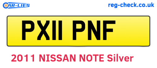 PX11PNF are the vehicle registration plates.