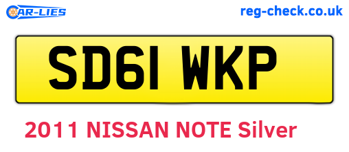 SD61WKP are the vehicle registration plates.