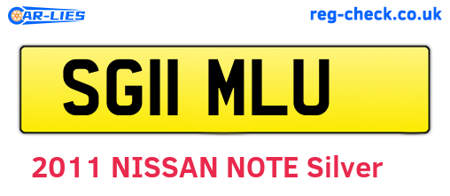 SG11MLU are the vehicle registration plates.