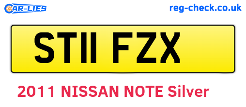 ST11FZX are the vehicle registration plates.