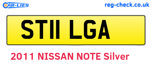 ST11LGA are the vehicle registration plates.