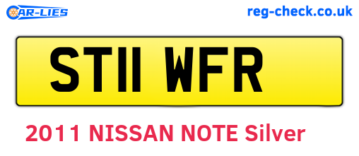 ST11WFR are the vehicle registration plates.