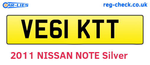 VE61KTT are the vehicle registration plates.
