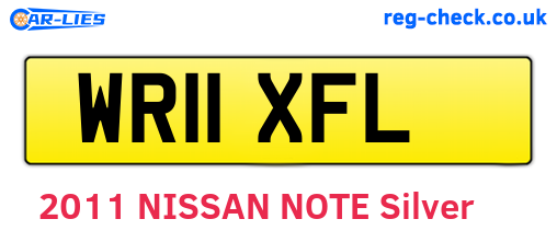 WR11XFL are the vehicle registration plates.