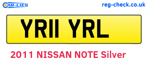YR11YRL are the vehicle registration plates.