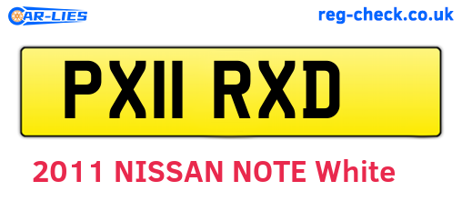 PX11RXD are the vehicle registration plates.