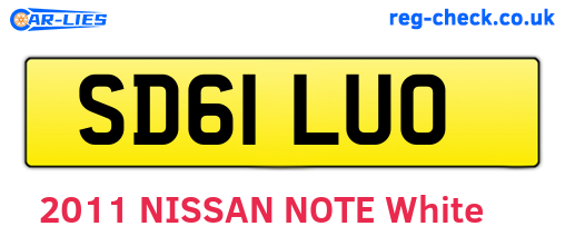 SD61LUO are the vehicle registration plates.