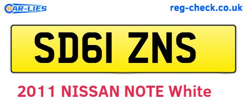 SD61ZNS are the vehicle registration plates.