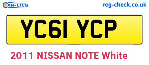 YC61YCP are the vehicle registration plates.