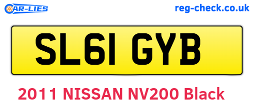 SL61GYB are the vehicle registration plates.