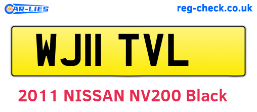 WJ11TVL are the vehicle registration plates.